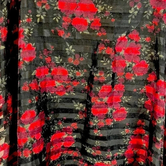 TORRID Floral Shadow Stripe Midi Skirt - Picture 8 of 8